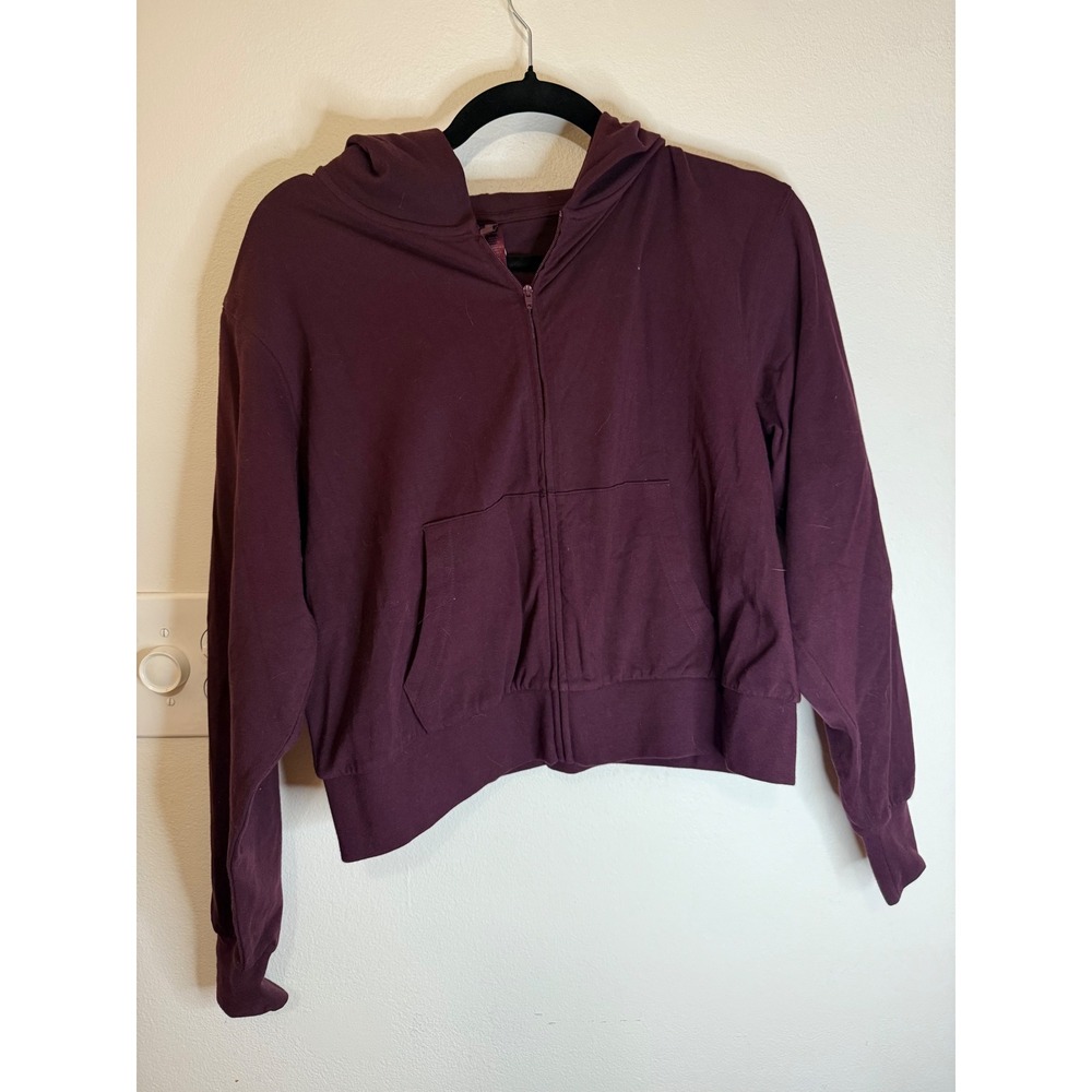Skims Soft Lounge Full Zip Hoodie Bordeaux Size XL NWOT Rare